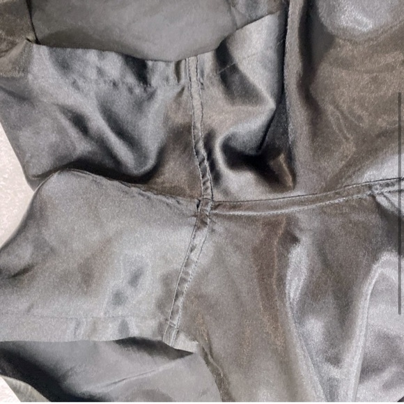 Vintage Mitch Dowd Black Satin Shorts M - Picture 3 of 8